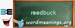 WordMeaning blackboard for reedbuck